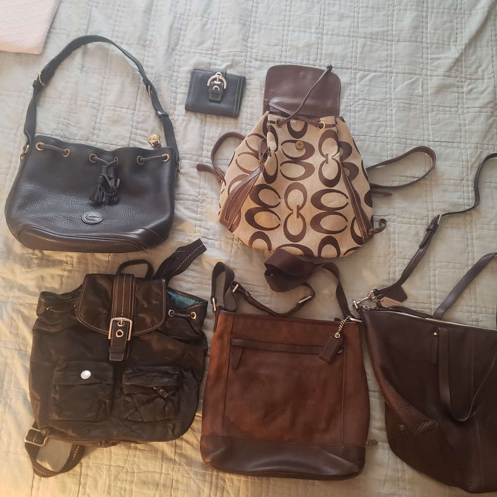 5 Ladies Purses/backpack/wallet
